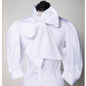 *Authentic* Tawni Haynes Sateen Bow tie blouse